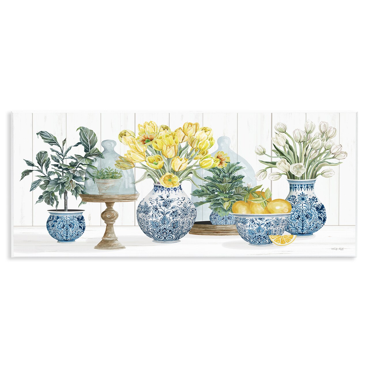 Stupell Industries Yellow Tulips & Lemon Fruits Wall Plaque Art
